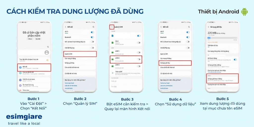 Kiểm tra dung lượng đã dùng trên Android