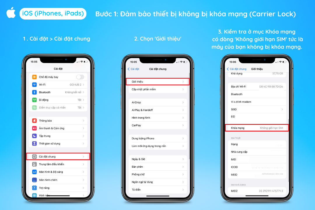 Kiểm tra khóa mạng iPhone