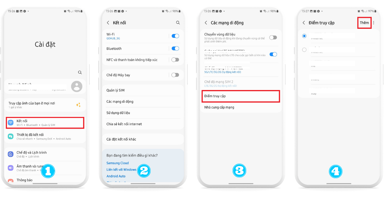 Điền APN trên Android